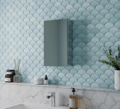 Einzeltüriger Spiegelschrank Edelstahl 300x500 Modern Badezimmer