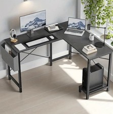 L Shaped Gaming Desk Computer Office Desk Corner Desk with Large 43 inch Black