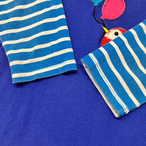 W.L. Monsoon Long Sleeve Appliqué Bird Mini Cotton Dress Blue Girls Size 6T - Picture 5 of 10
