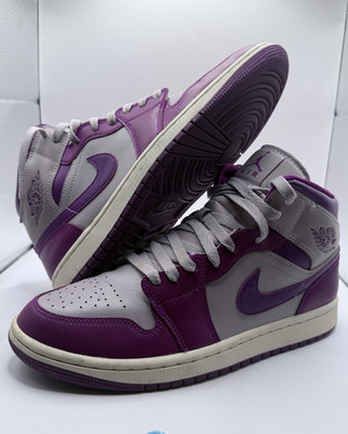 Jordan Air Jordan 1 Mid Unisex Kinder Sneaker Lila/Grau EU 42 BQ6472-501