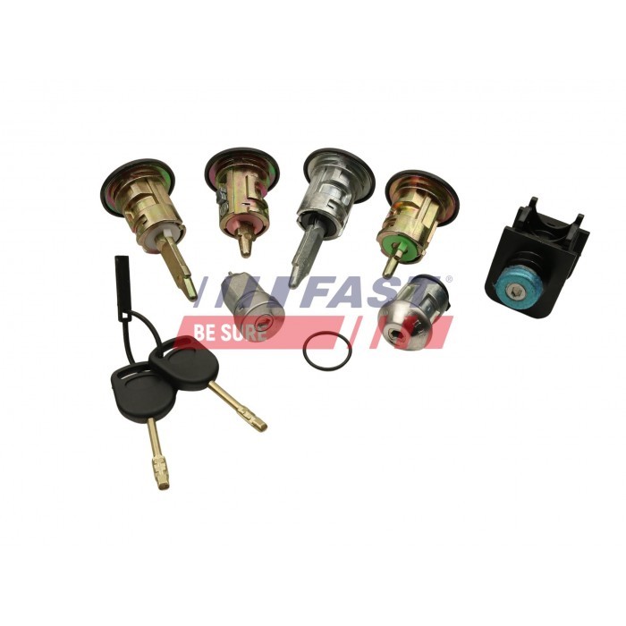 Jeu de serrures de portes pour Ford Transit 1C15V22050RG kit complet en acier pour utilitaire 4117022