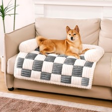 Couch Cover for Pet, Plush Dog Bed Sofa for Furniture Protector Cream Square ...