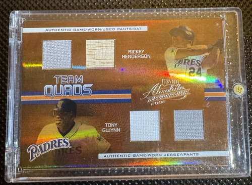 05 PADRE QUAD/25-HENDERSON, GWYNN & MORE 8 GAME USED RELIC’S
