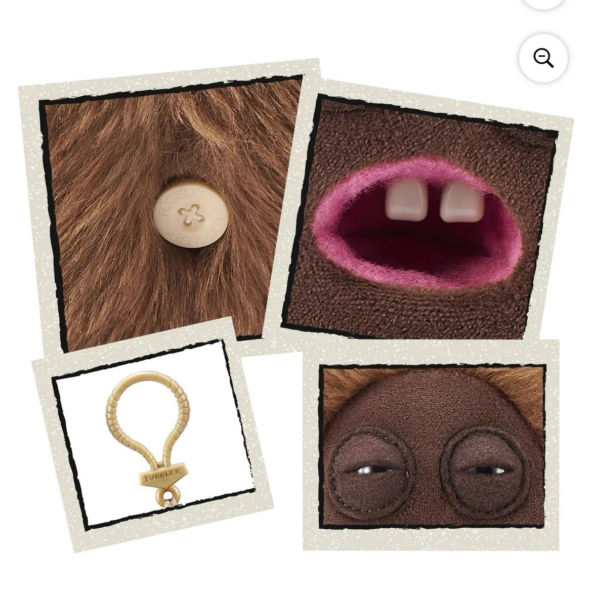 ZURU Fuggler Keyring 15706A Hedge Grog Brown Funny Ugly Monster