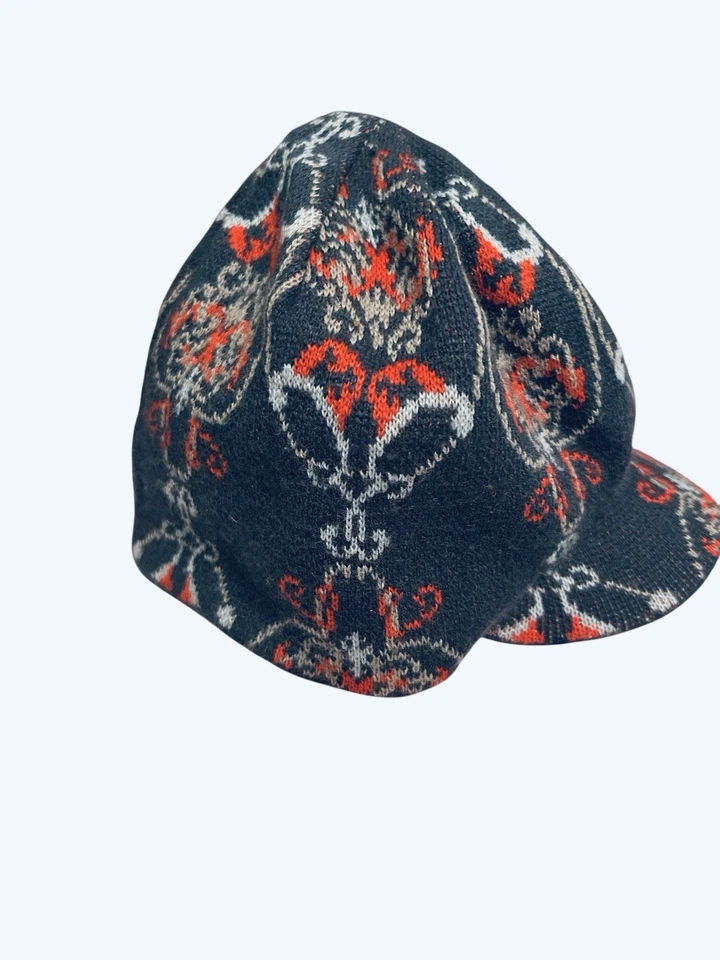 Boné gorro de malha The North Face aba viseira meninas jovens tamanho único azul cinza vermelho - Imagem 2 de 4