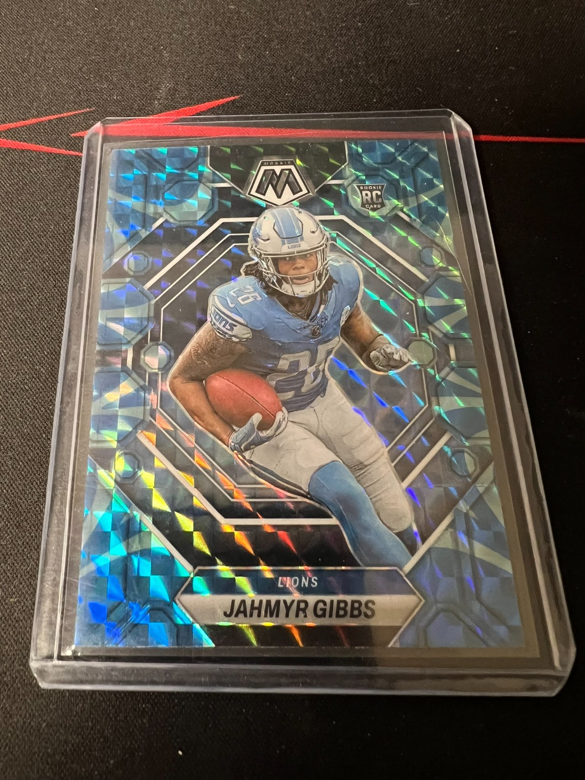 2023 Panini Mosaic - Rookies Jahmyr Gibbs #324 Reactive Blue Color Match  (RC)