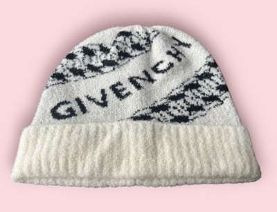 Givenchy Unisex Wool Blend Beanie (Black / Off White) ~~ New