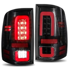 Black Full LED Tail Lights Brake Rear Lamps Blackout Style Upgrade Clear Lens