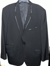 fumagalli Tuxedo Jacket 100 Wool Single Button Up 48R Black