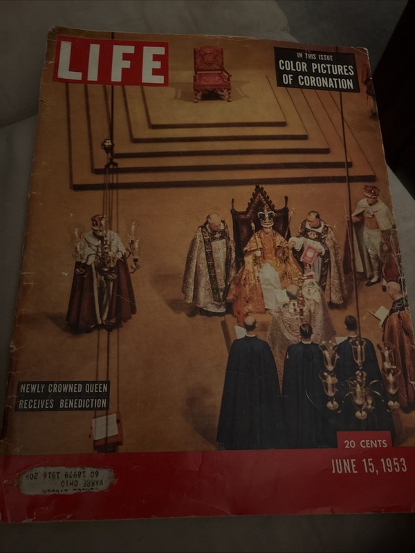 VTG Time Life Magazine June 15 1953 Queen Elizabeth II Coronation