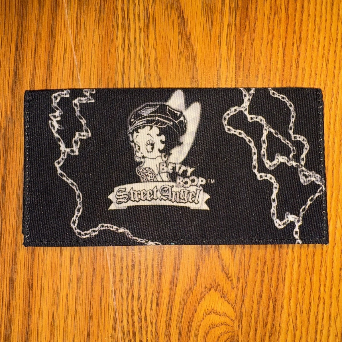 2006 King Features Betty Boop Black Wallet/Check Book Street Angel