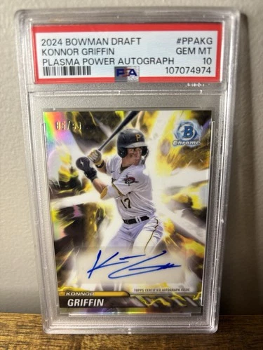 2024 Bowman Draft - Konnor Griffin Plasma Power Auto /99 - PSA 10 - Pirates RC