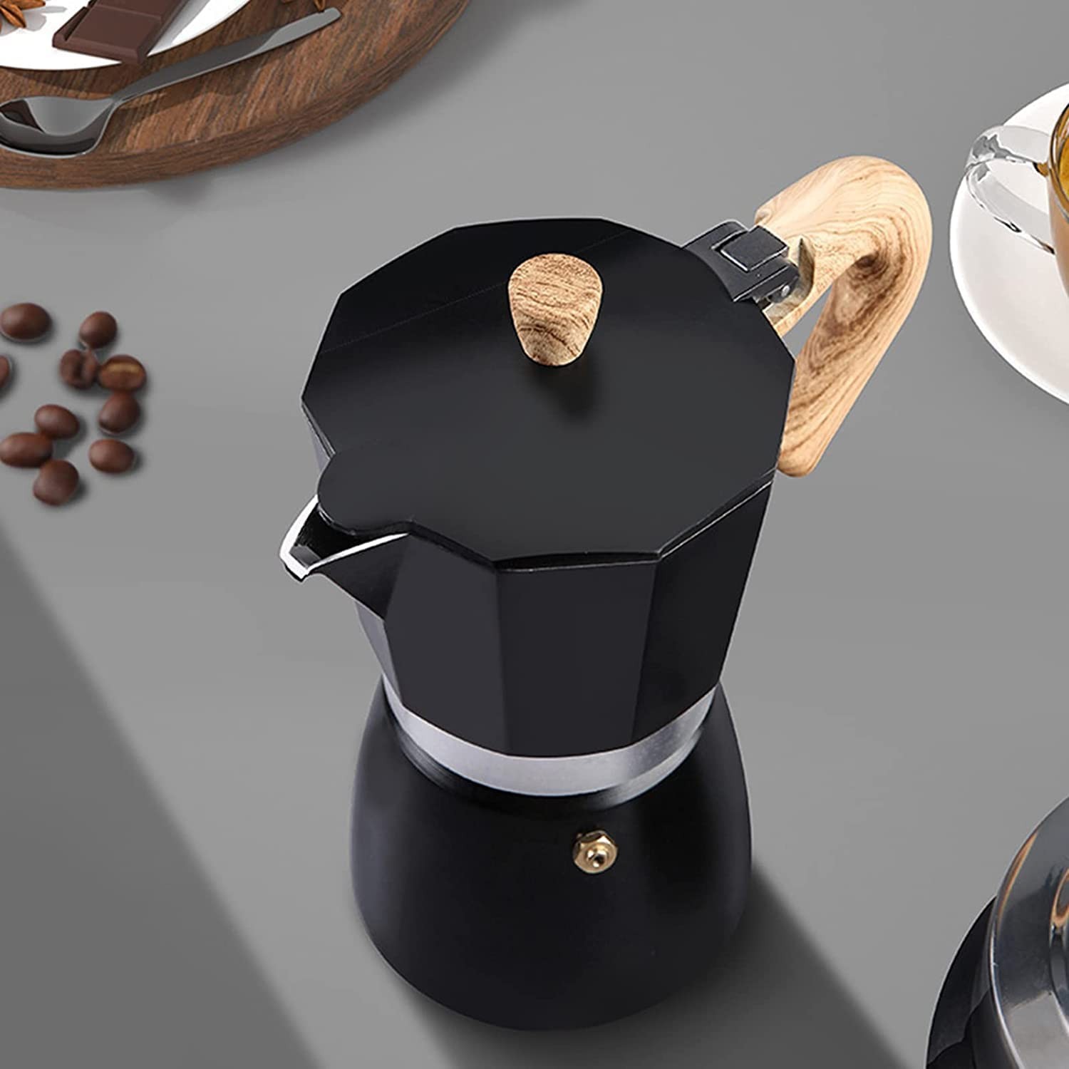 Moka Pot, Stovetop Espresso Maker Italian Coffee Maker Coffee Pot 6 cup/10 OZ...