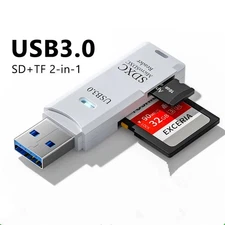 USB 3.0 Card Reader SD TF Card Memory Card Reader 2 IN 1 High Speed Smart Card