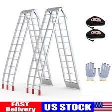 Folding Aluminum Loading Ramps 12"x89" 750 lb Each Motorcycle ATV UTV Ramp Set