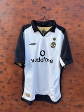 MANCHESTER UNITED CENTERNARY 2001/2002 AWAY FOOTBALL SHIRT UMBRO SIZE XL ADULT