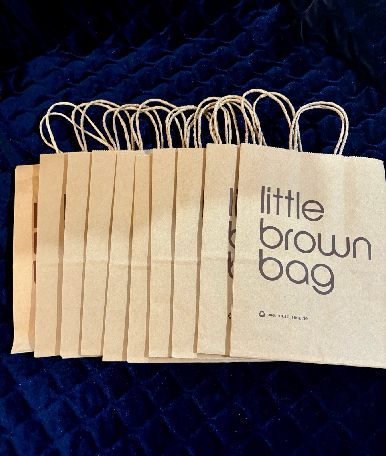 New Lot Of 3 BLOOMINGDALE'S Little Brown Tote SHOPPING Paper GIFT BAGs W/Tissue