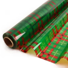 Christmas Cellophane Wrap Roll 34 Inch x 100 Ft, 3 Mil Thicken Film Basket Gift