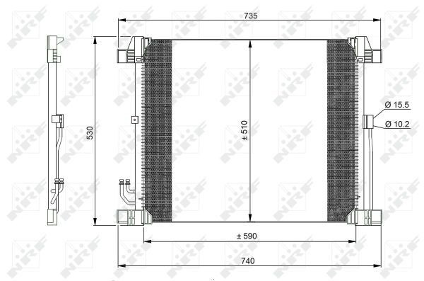 NRF 350099 Kondensator, Klimaanlage FüR Infiniti-image