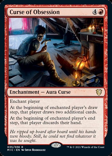 Curse of Obsession 035/038 Commander: Innistrad: Midnight Hunt Rare MTG