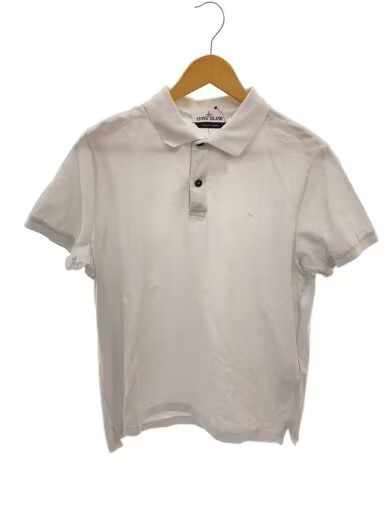 STONE ISLAND/Short Sleeve Shirt/L/Cotton/CRM/Solid