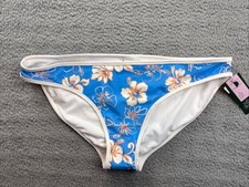 Wild Fable Bikini Bottom Womens XL 16 Blue Floral Contrast Binding Low Rise