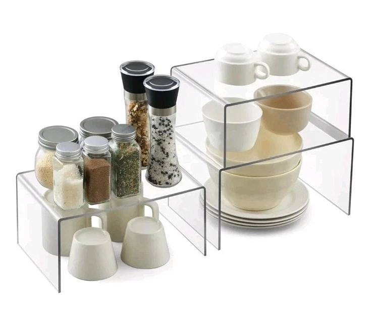 3 Piece Kitchen Countertop Organizer Clear Acrylic