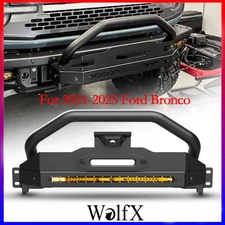 For 2021-2025 Ford Bronco Front Winch Bracket Steel Front Bumper Removable