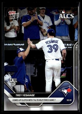 2025 Topps Now 887 Trey Yesavage Toronto Blue Jays Call Up RC ALCS Game 7 SP