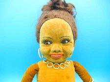 Vintage Norah Wellings Cloth Doll *DuDu* Black Islander Girl 18" Made in England