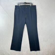 Vintage Montgomery Ward Jeans Mens 38x32 Dark Blue Straight Denim Jean St 70s