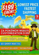 Pokemon Legends Z-A | 6IV |Shiny Custom | Any Mon | Fast Trade!65 Mega Shiny