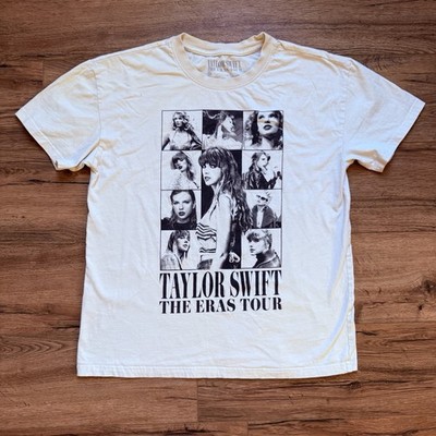 Medium Taylor Swift The Eras Tour Official Cream Black Graphic T-Shirt Pre-Owned