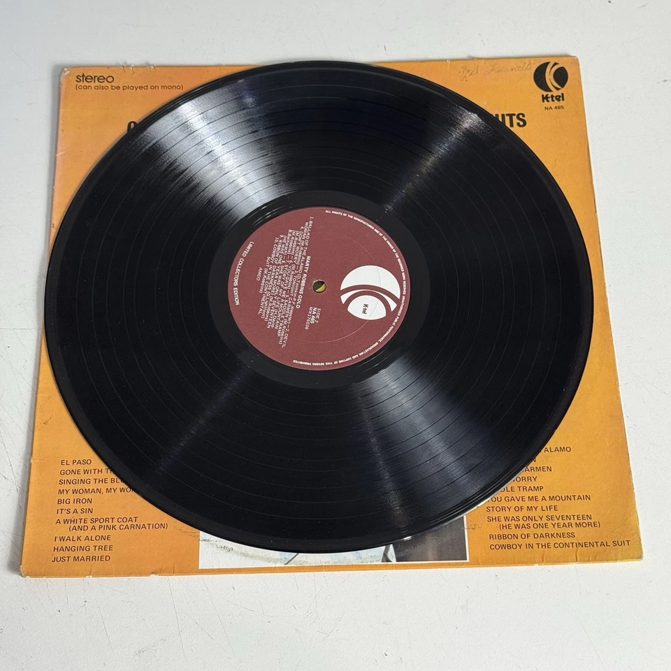 Marty Robbins Gold 20 Original Hits Vinyl LP K Tel Records1975 NA465 - Image 3 of 4