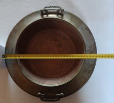 Brasero cuivre martelé laiton vintage 34cm  Art Deco 13" hammered copper brazier