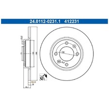 2x Bremsscheibe hinten für Peugeot 2008 2 UD 208 UB | 26234303