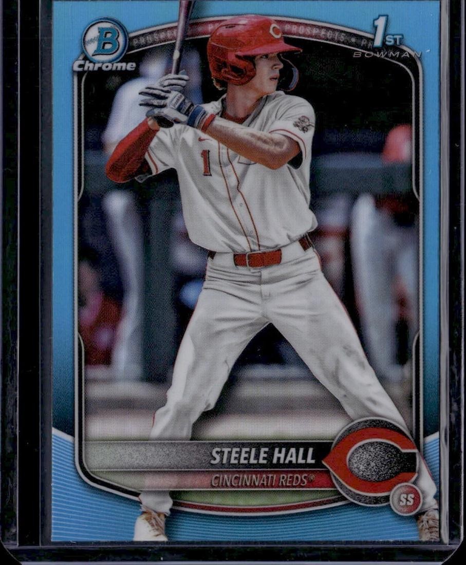 2025 Bowman Draft #BDC-20 Steele Hall Chrome Sky Blue Refractor