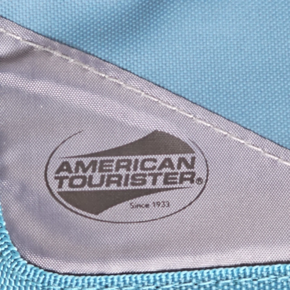 American Tourister Teal Folding Hanging Toiletry Bag Compartments Organizer Case - Image 4 of 4