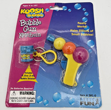Vintage Keychains KOOSH Bubble Gun 1999 Blows Bubbles Nostalgic ages 4-137