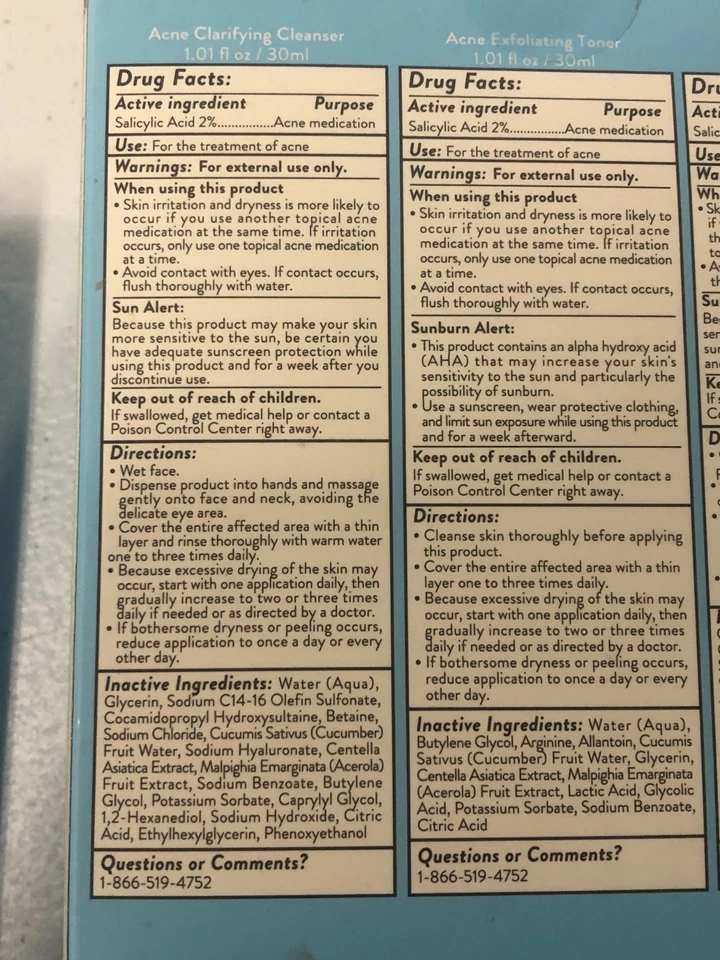 4X Rebanadas de Melocotón Kit de Inicio de Acné de 3 Pasos Limpiador + Tóner + Hidratante EXP. 04/ 2026 Foto 4 de 4