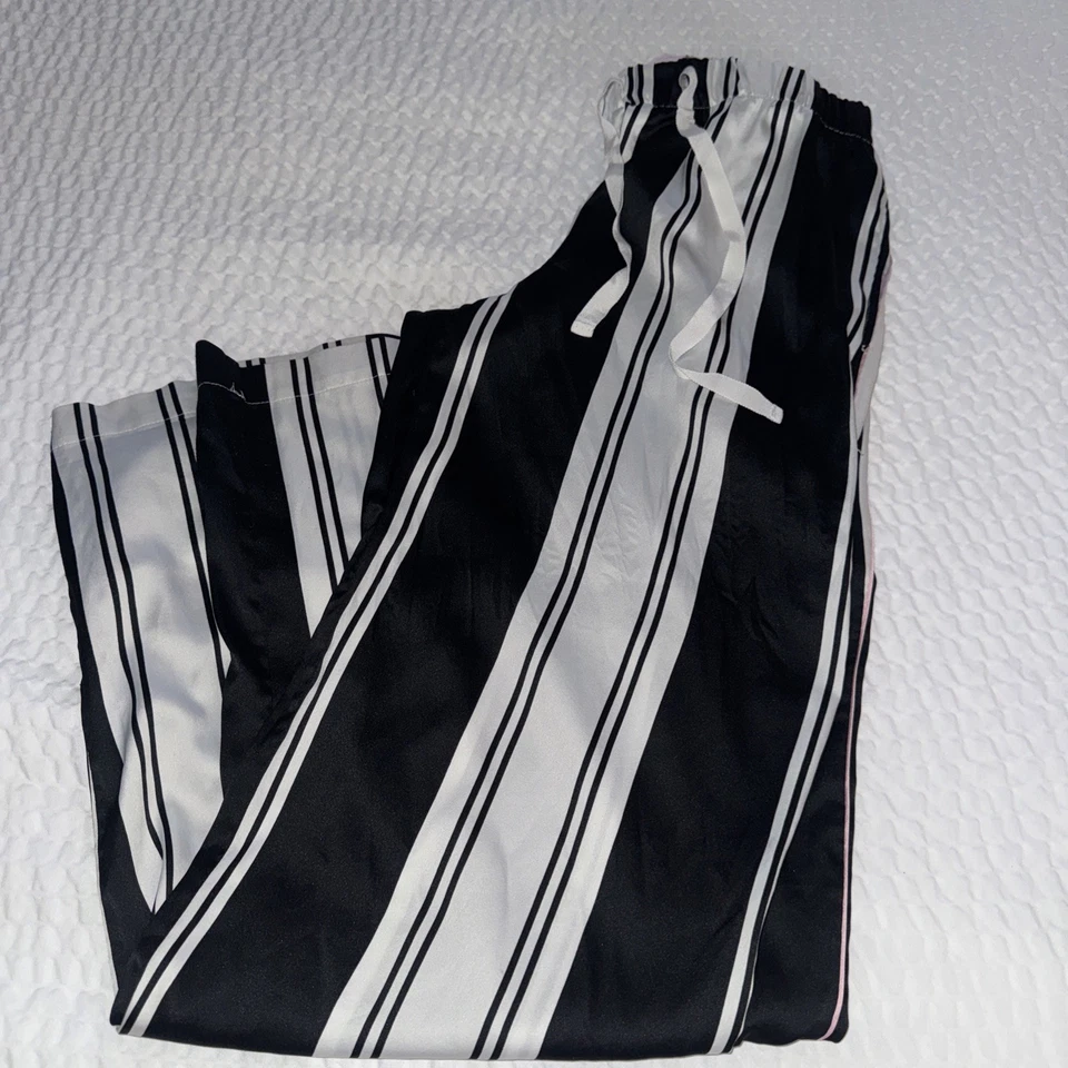 Victoria’s Secret Satin Lounge Pajama Sleep Pant Signature Stripe Size XS - Image 2 of 4