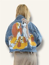 Jeansjacke Susi & Strolch 100% Baumwolle Hund Unikat Oversize Vintage Retro