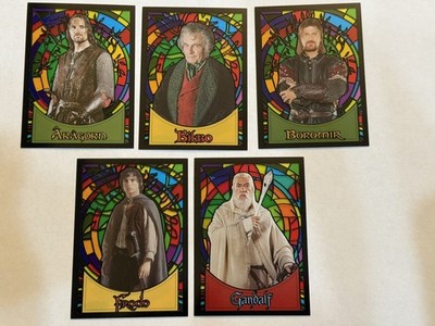 Topps Lord of The Rings Evolution - Stained Glass 10 Card Chase Set S1-S10