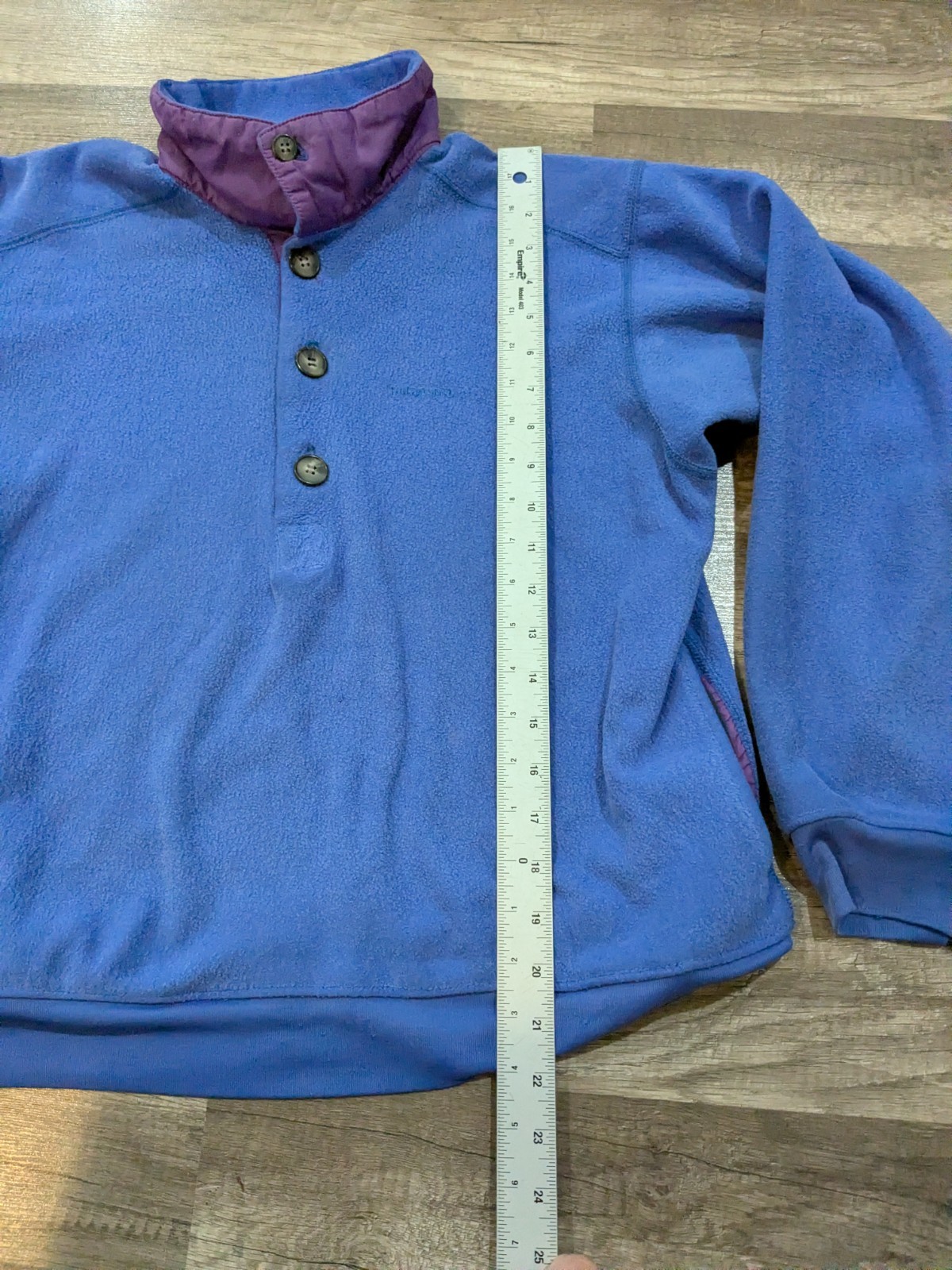 Vintage Patagonia Fleece 1/4 Button Pullover USA Made Size S Periwinkle 25680 thumbnail 10