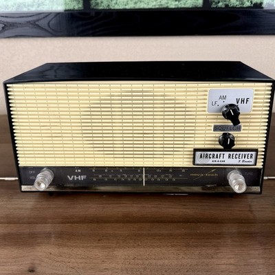 Nova Tech Air O Ear Aircraft Receiver Model 3B VHF AM Tube Radio Works
