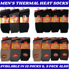 Mens Thermal Socks Ski-Hold Heat-Warm Outdoor-Work Boot Socks 6-11 M733 lot