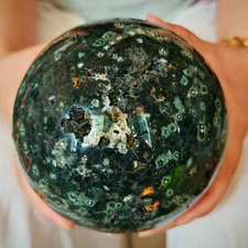 6.71LB Natural Moonstone Ball Quartz Crystal Polishing Ball Healing Decoration