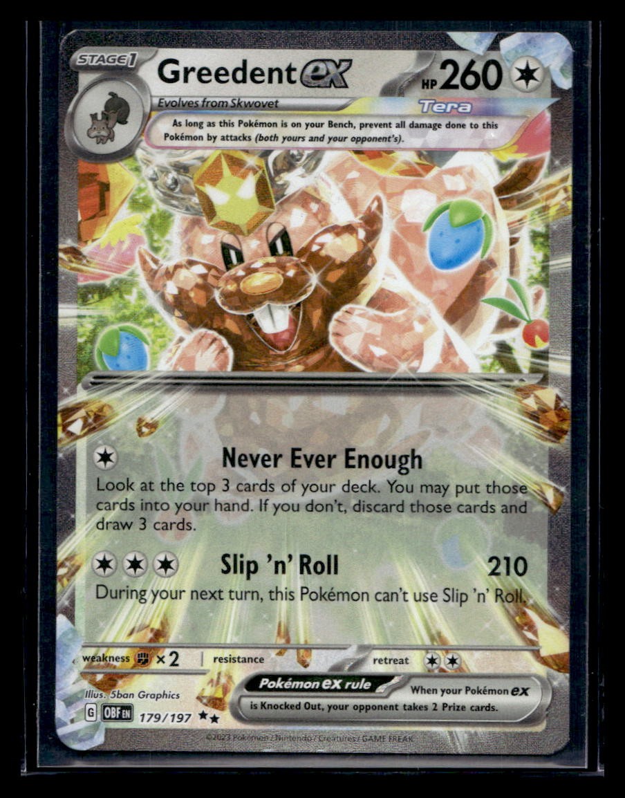 SV03: Obsidian Flames #179/197 Greedent ex