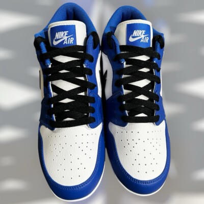 Nike Air Jordan 1 Low Blue Black White Baseball Cleats  display picture 3