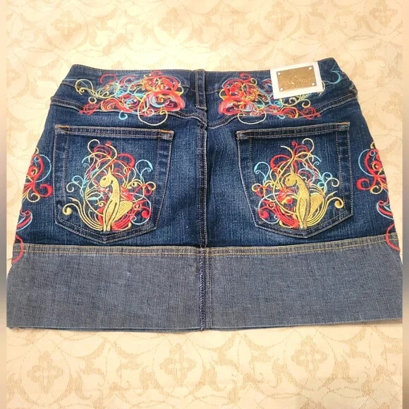 Vintage Baby Phat Y2K jeans skirt size 3.